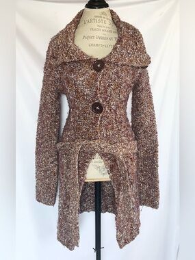 Free People Buttoned Down Cowl Sweater Dress